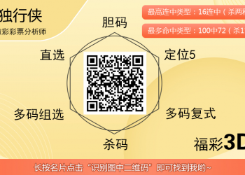 [福彩3D] 25306期：独行侠,3D复式7码